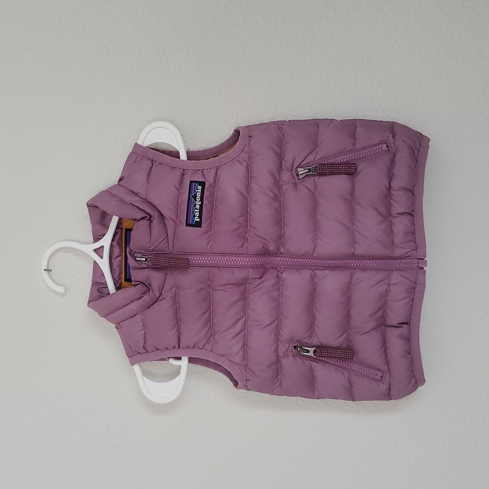 Patagonia Purple Baby Work Wear Puffer Vest Size 6m